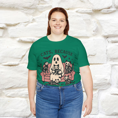 "Cat Because People Are Creepy" Halloween Cat T-shirt |Nunu&Miao Studio - Nunu&Miao Studio