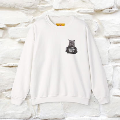 "I Hate Morning People'' |Cat Sweatshirt | Nunu&Miao Studio