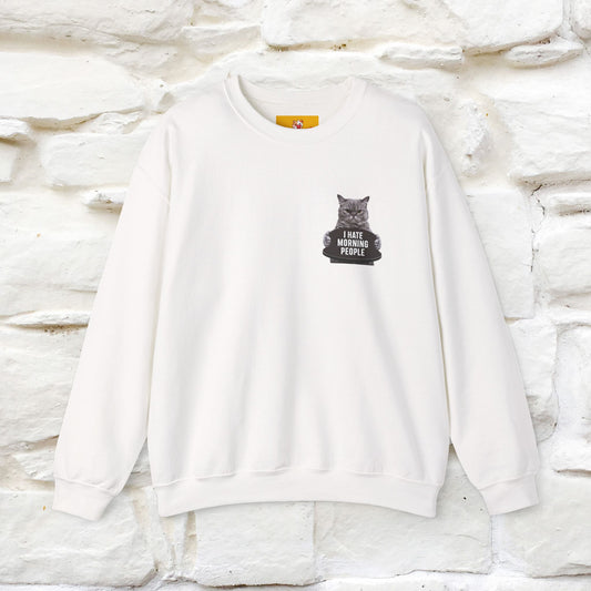 "I Hate Morning People'' |Cat Sweatshirt | Nunu&Miao Studio