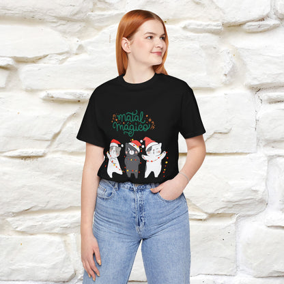 "Natal Magico" Cat T-shirt  |Nunu&Miao Studio - Nunu&Miao Studio