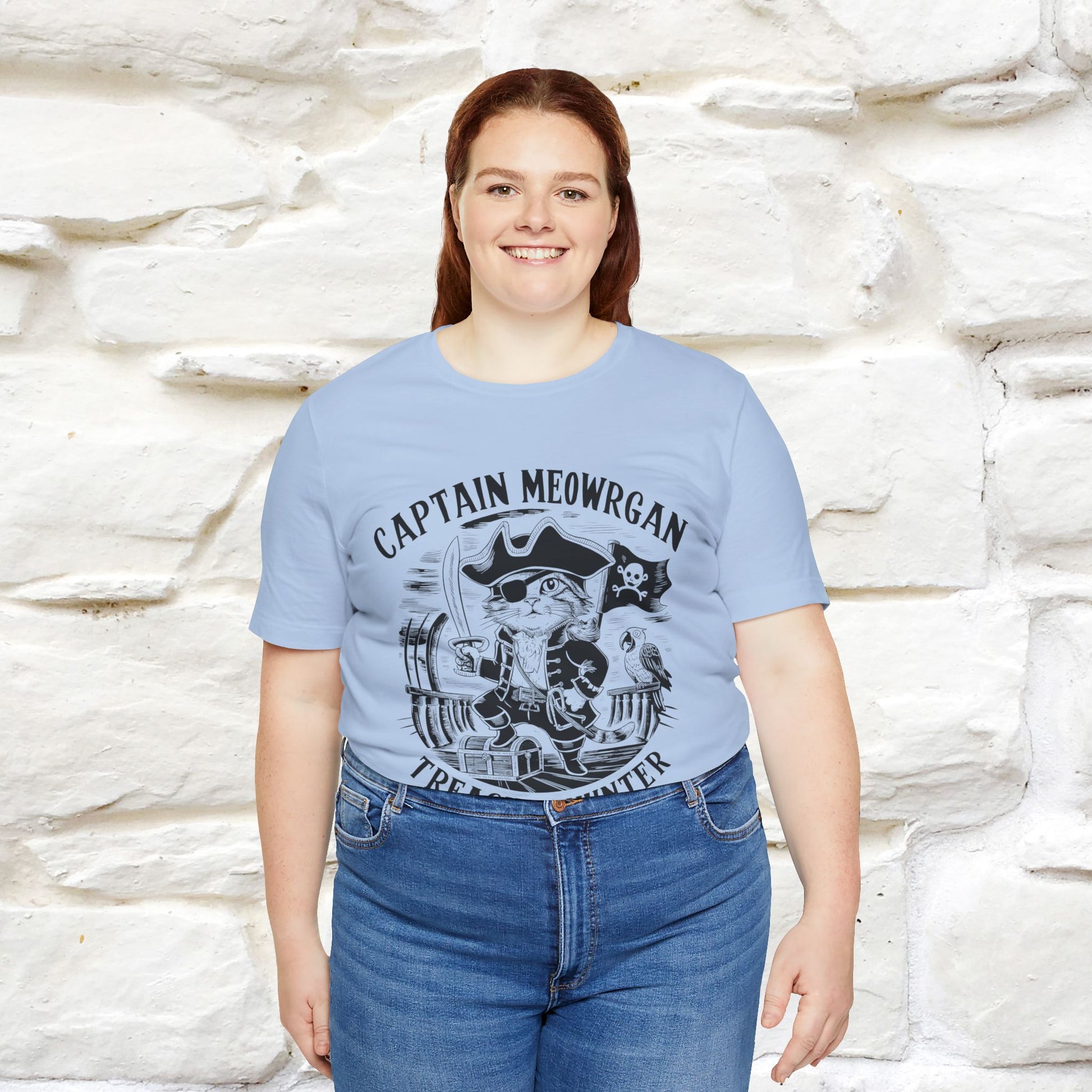 Captain Meowrgan Treasure Hunter |  |Cat T-Shirt | Nunu&Miao Studio - Nunu&Miao Studio