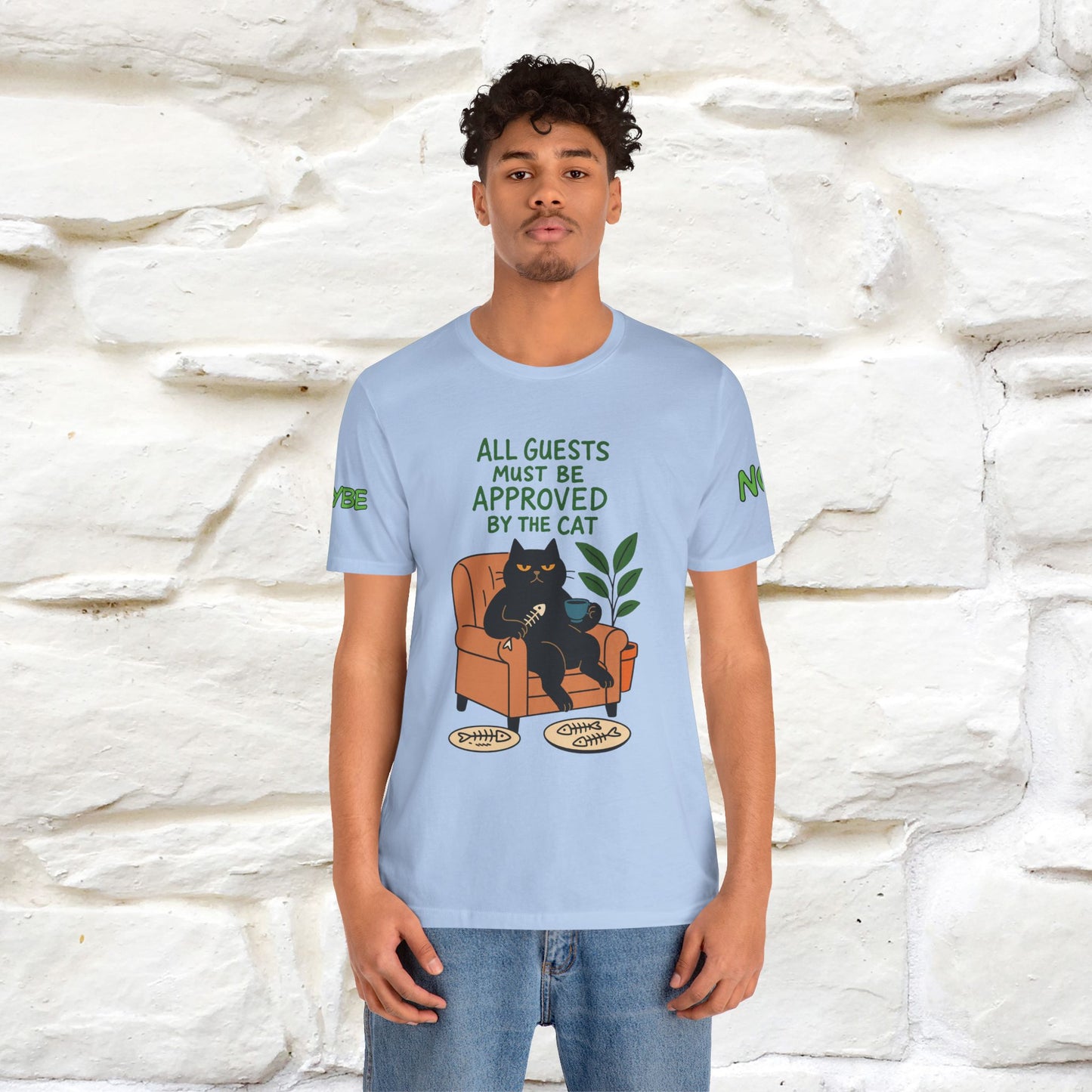 "All Guest Must Be Approved By The Cat - NO,MAYBE" Cat T-shirt |Nunu&Miao Studio - Nunu&Miao Studio