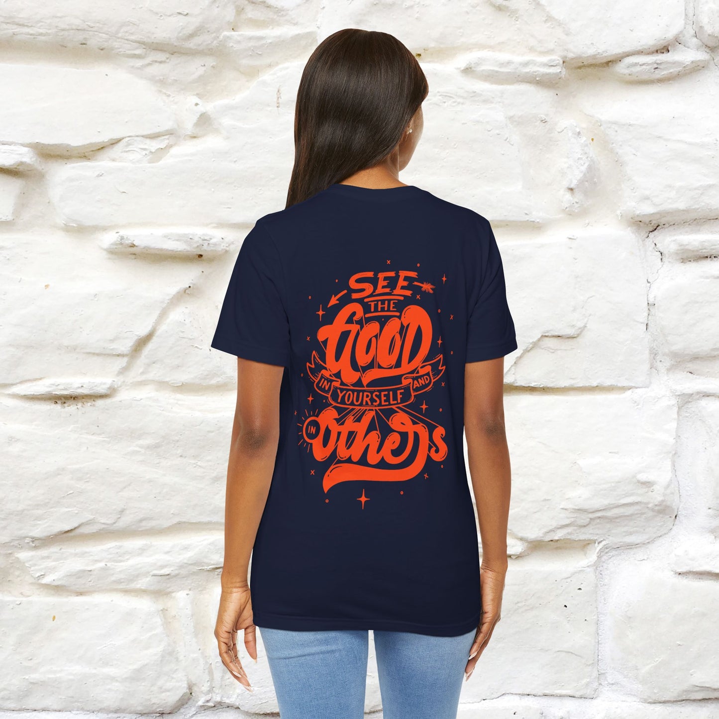 "See the Good in Yourself and Others" Cat T-Shirt | Front & Back Design | Nunu&Miao Studio - Nunu&Miao Studio