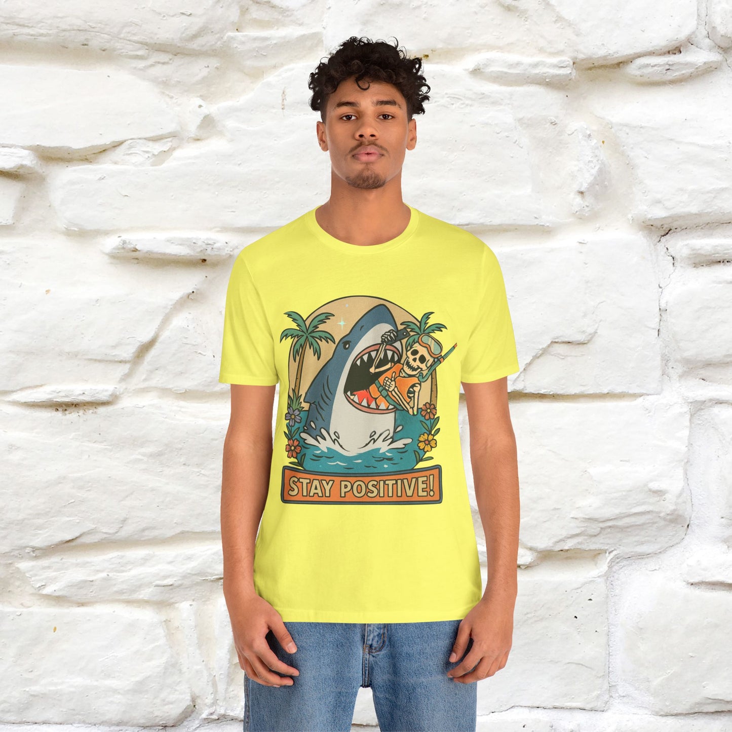 "Stay Positive" Funny T-shirt |Nunu&Miao Studio - Nunu&Miao Studio