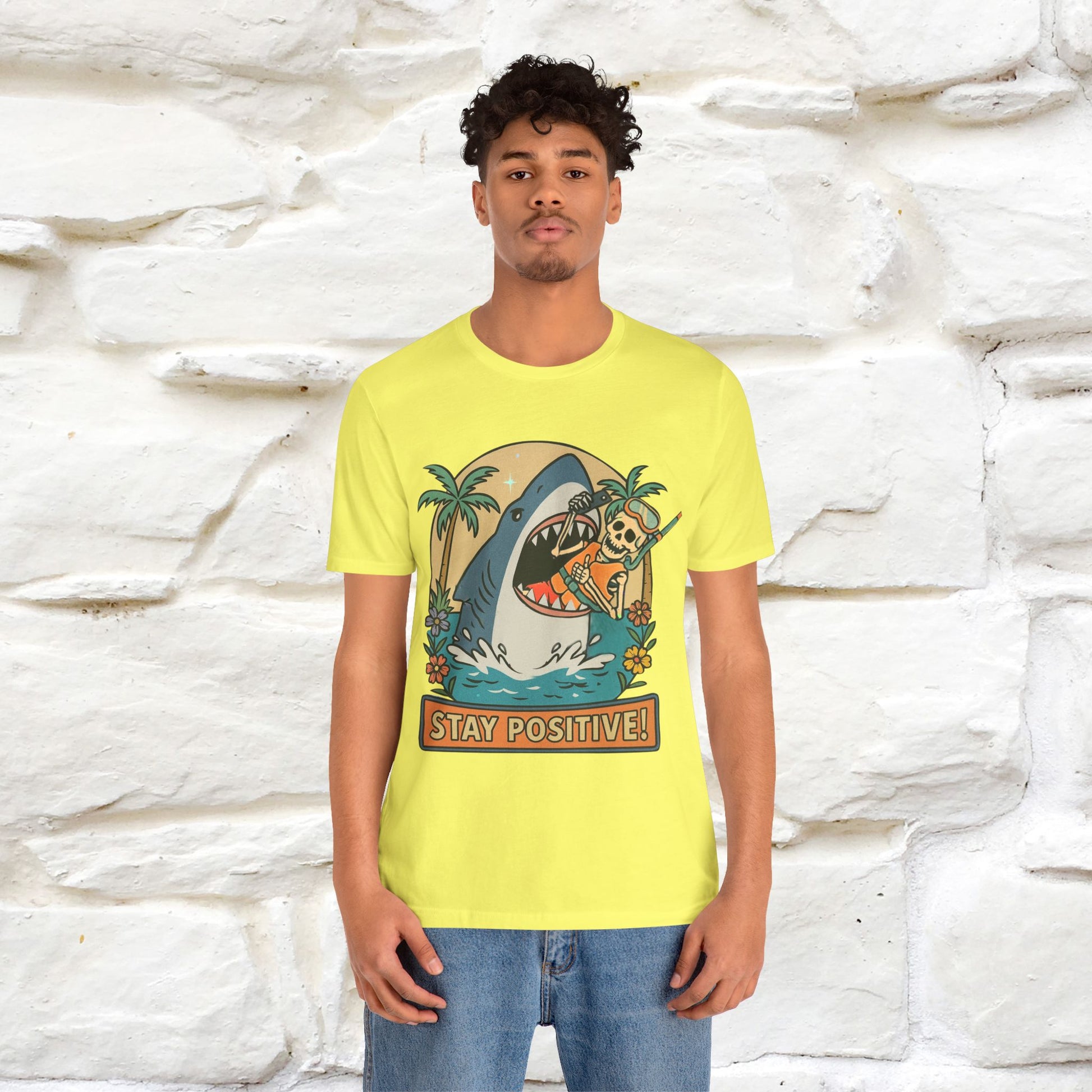 "Stay Positive" Funny T-shirt |Nunu&Miao Studio - Nunu&Miao Studio