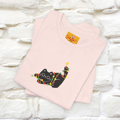''Be The Light" Cat T-Shirt| Front & Back Design | Nunu&Miao Studio - Nunu&Miao Studio