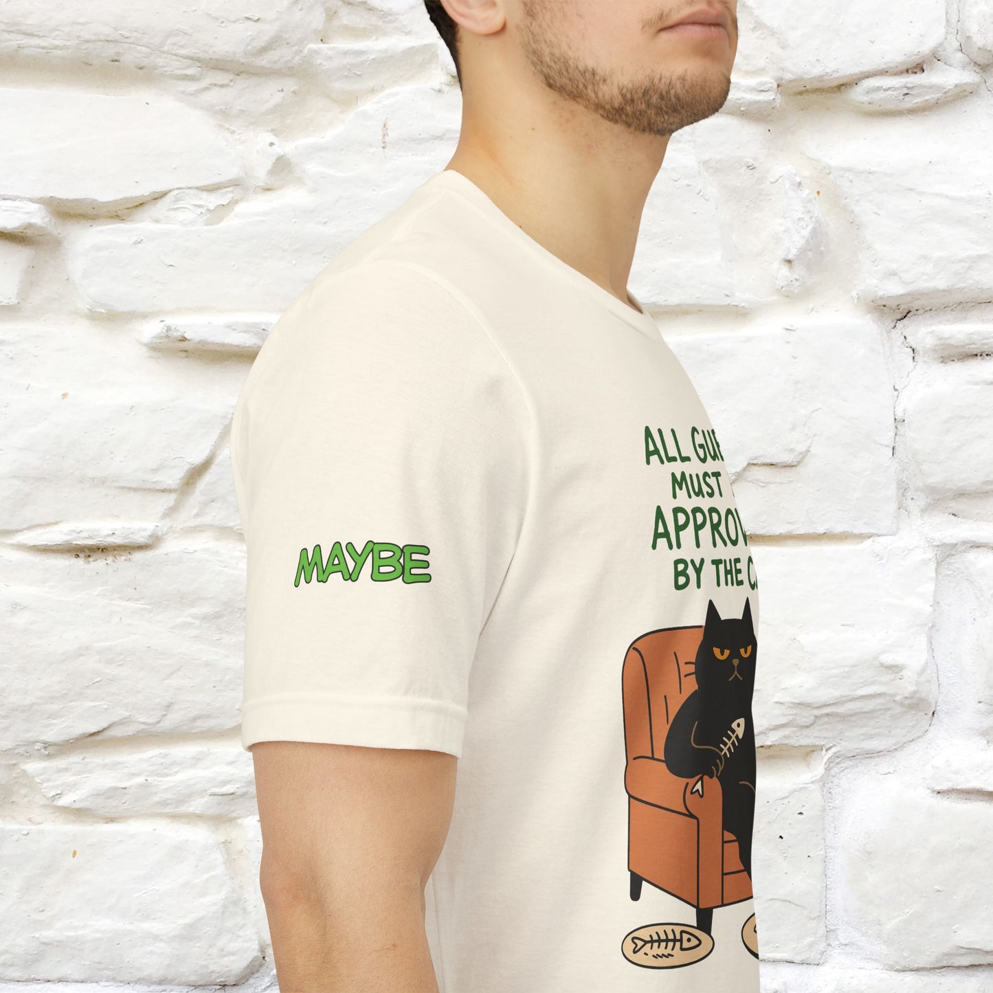"All Guest Must Be Approved By The Cat - NO,MAYBE" Cat T-shirt |Nunu&Miao Studio