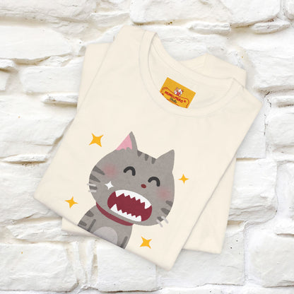 "Smile, Sparkle, Shine" Cat T-Shirt | Front & Back Design | Nunu&Miao Studio - Nunu&Miao Studio