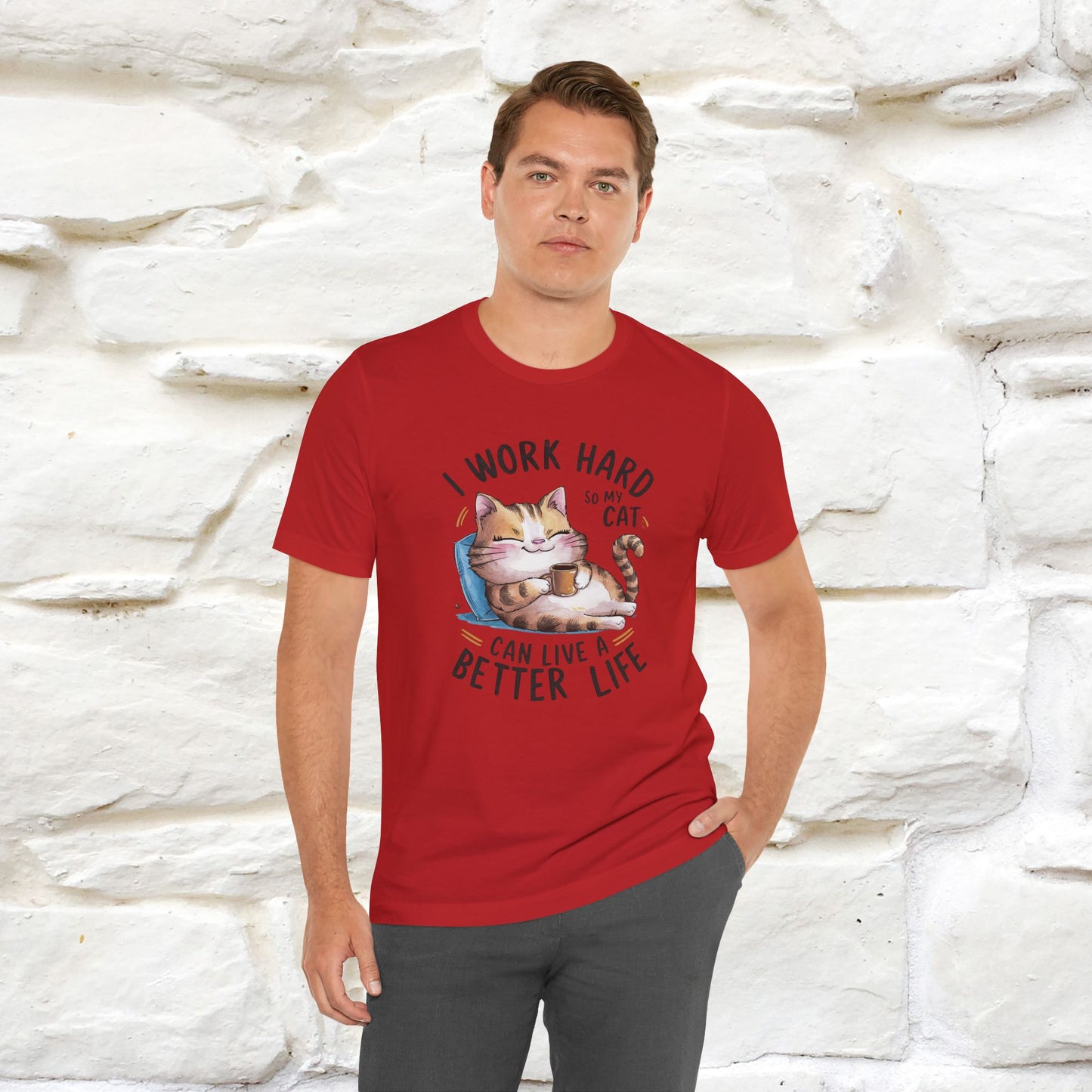 I Work Hard So My Cat Can Have a Better Life | Funny Cat Shirt  | Nunu&Miao Studio - Nunu&Miao Studio