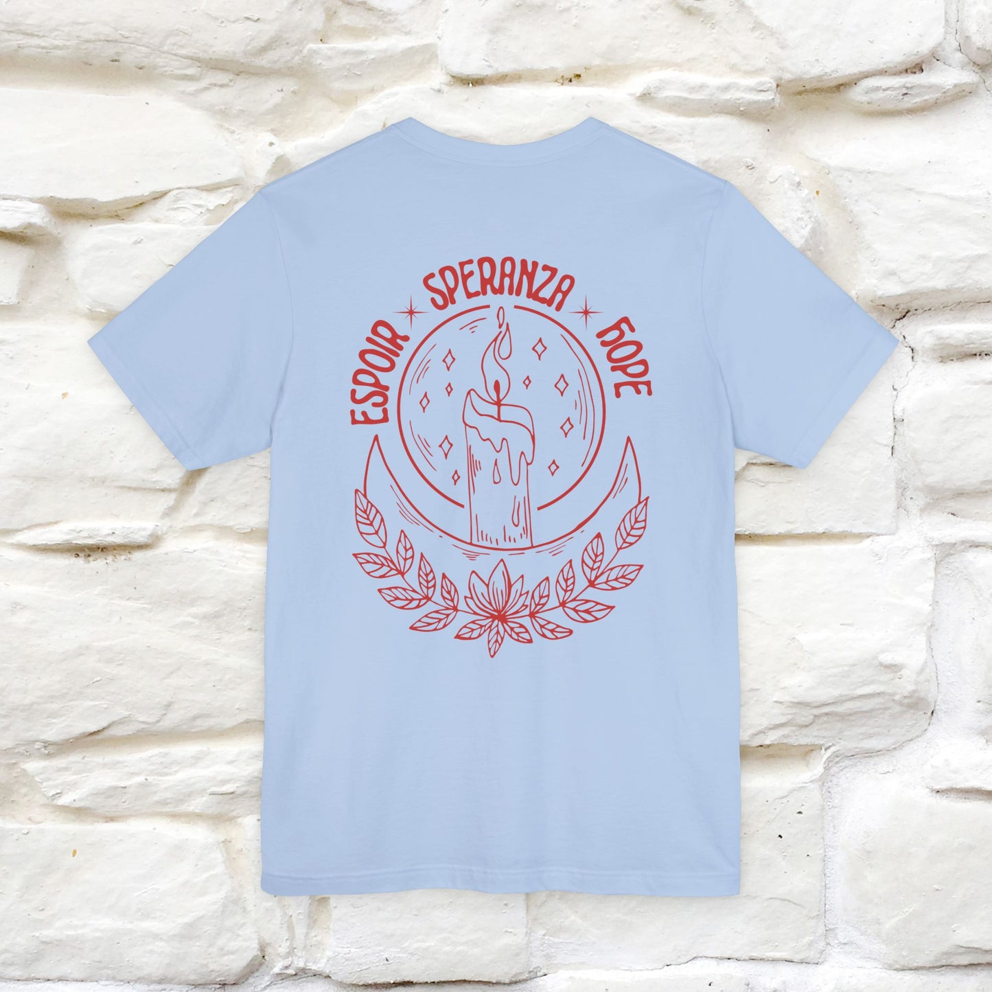 "Espoir Speranza Hope'' Cat T-Shirt Front and Back Design | Nunu&Miao Studio - Nunu&Miao Studio