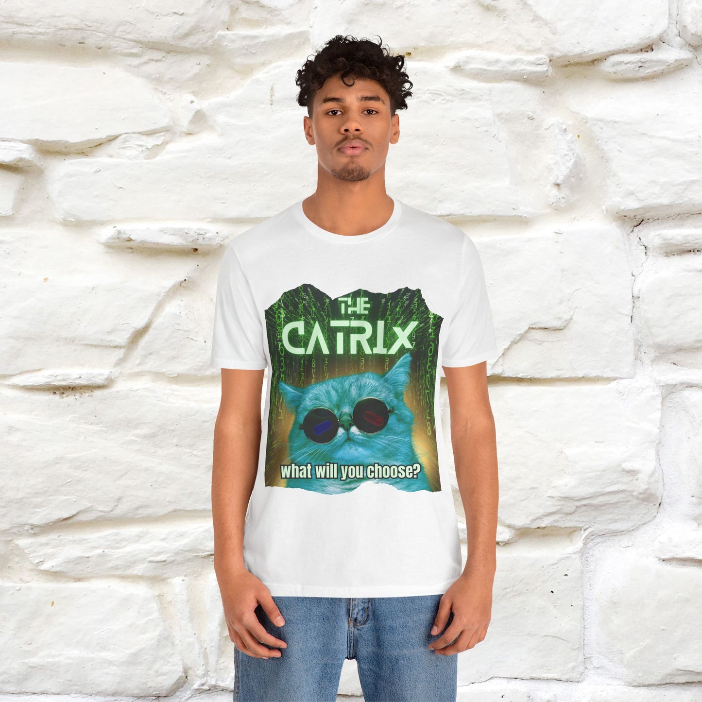 ''The Catrix: What Will You Choose?'' Cat T-Shirt | Nunu&Miao Studio - Nunu&Miao Studio