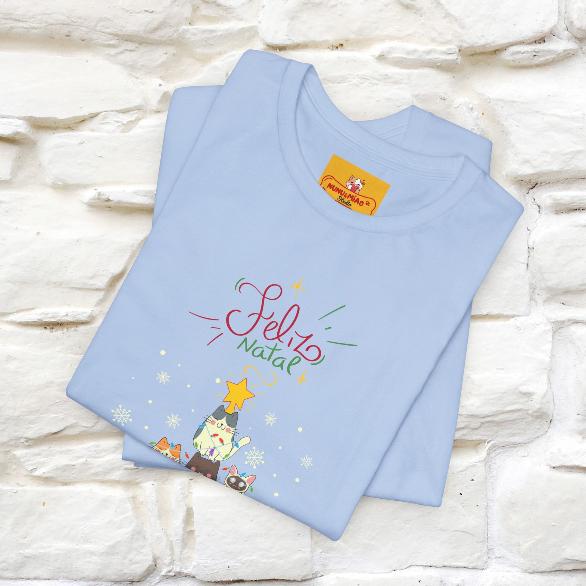 "Feliz Natal" Cat T-shirt|Nunu&Miao Studio - Nunu&Miao Studio
