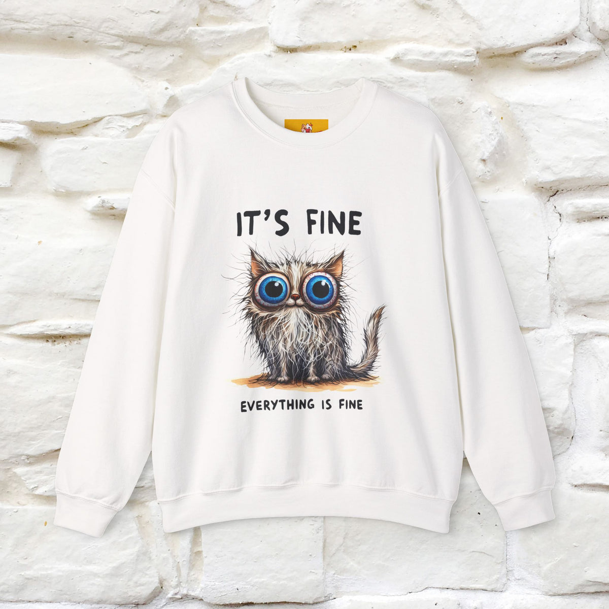 "It's Fine'' |Cat Sweatshirt | Nunu&Miao Studio
