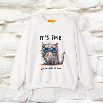 "It's Fine'' |Cat Sweatshirt | Nunu&Miao Studio