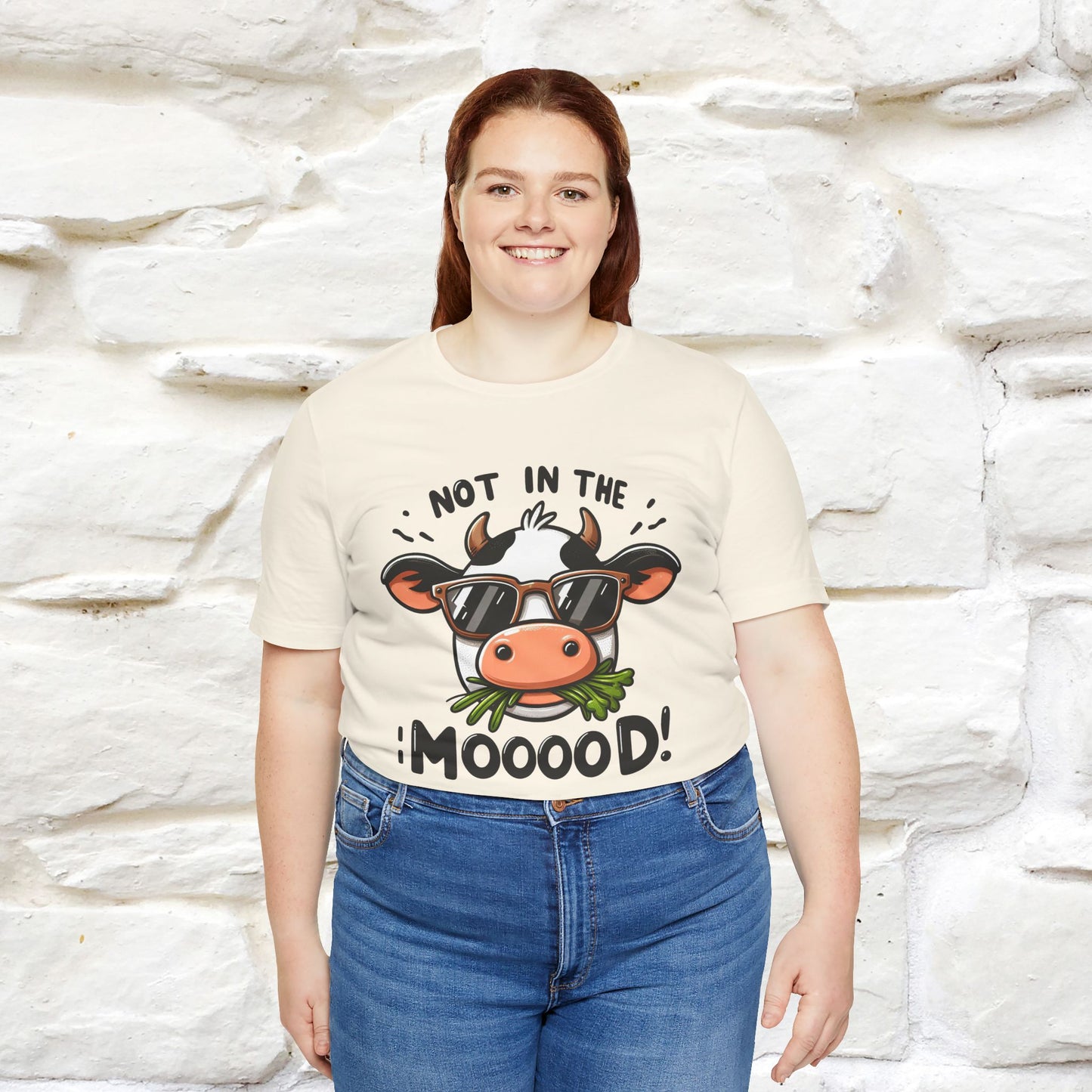 Not In The Moood – Funny Cow Pun T-Shirt | Nunu & Miao Studio - Nunu&Miao Studio