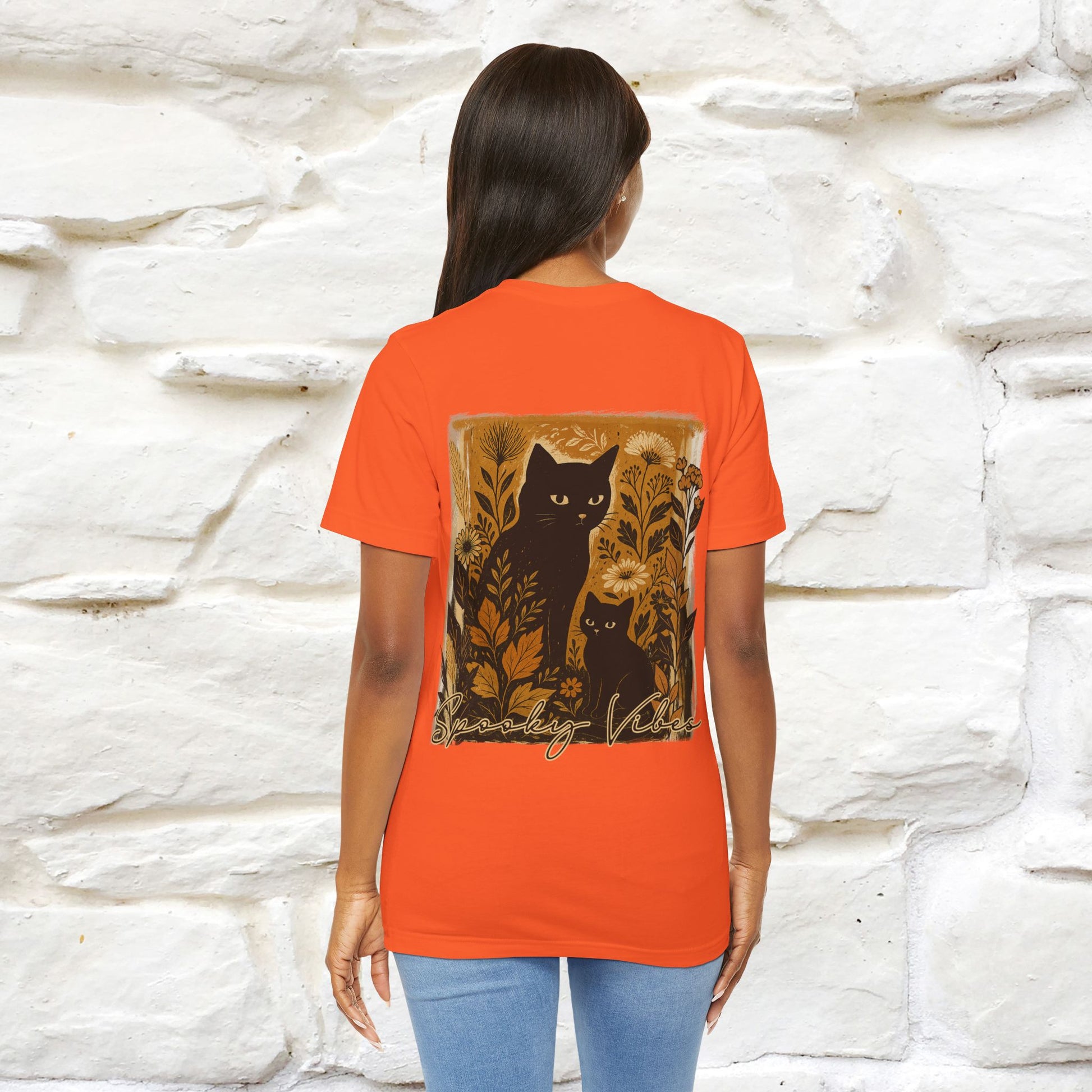 "Spooky Vibes" Cat T-shirt |Nunu&Miao Studio - Nunu&Miao Studio