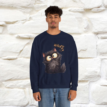 "What'' |Cat Sweatshirt | Nunu&Miao Studio