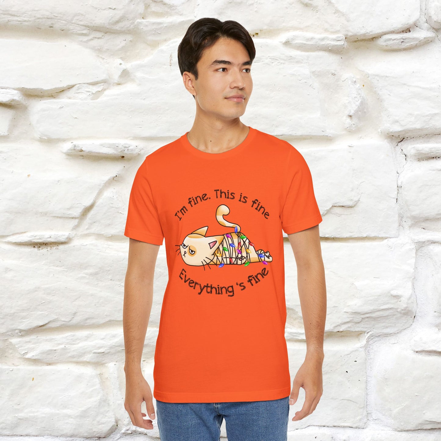 "This Is Fine" |Funny Cat T-Shirt | Nunu&Miao Studio