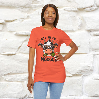 Not In The Moood – Funny Cow Pun T-Shirt | Nunu & Miao Studio - Nunu&Miao Studio