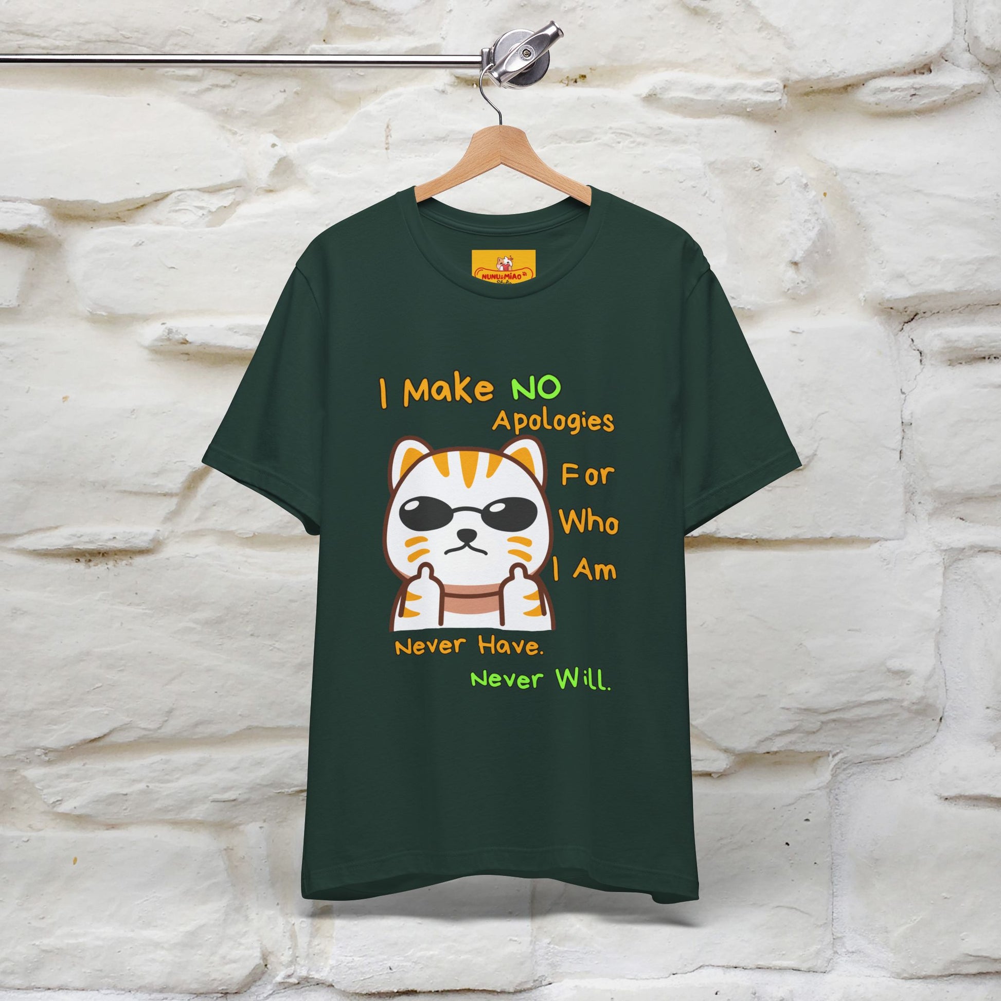 "I Make No Apologies... " |Cat T-Shirt | Nunu&Miao Studio - Nunu&Miao Studio