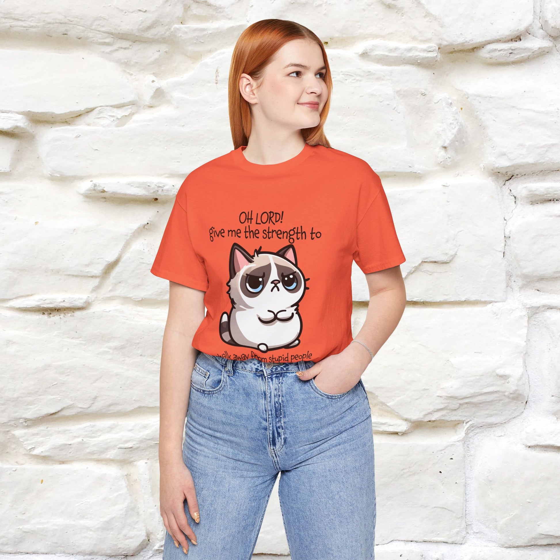 ''Oh Lord! Give Me Strength to ...'' Cat T-Shirt |  | Nunu&Miao Studio - Nunu&Miao Studio