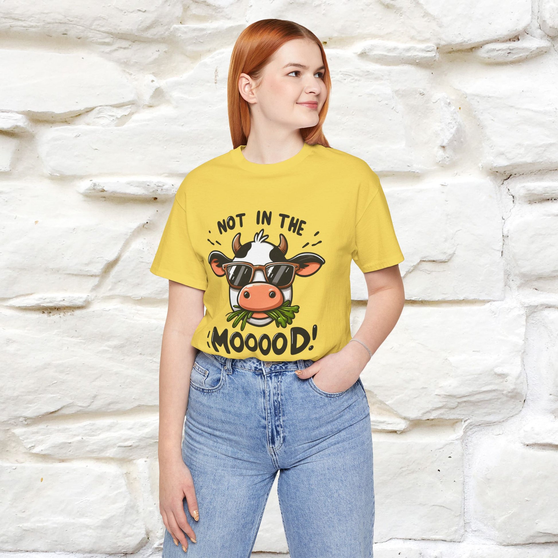 Not In The Moood – Funny Cow Pun T-Shirt | Nunu & Miao Studio - Nunu&Miao Studio