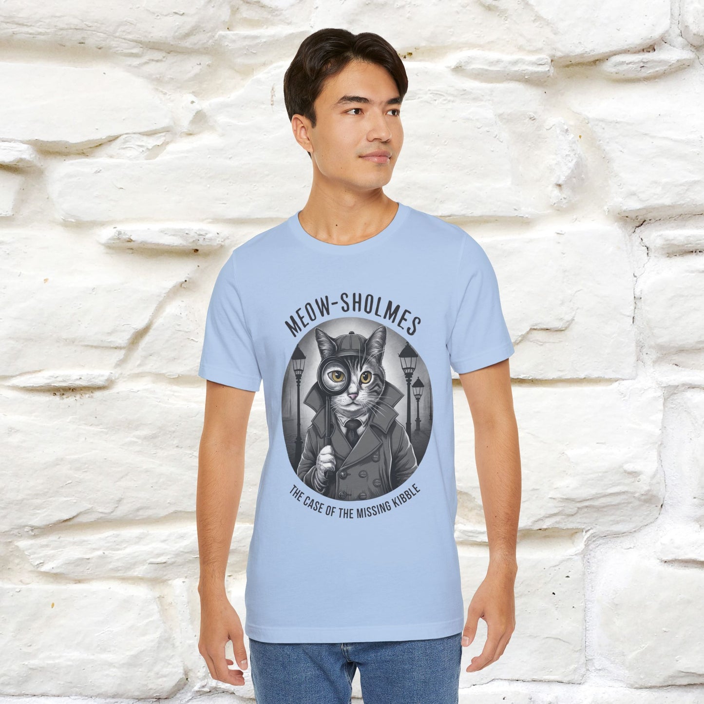 ''Meow-Sholmes: The Case of the Missing Kibble'' | Detective Cat Tee | Nunu&Miao Studio - Nunu&Miao Studio