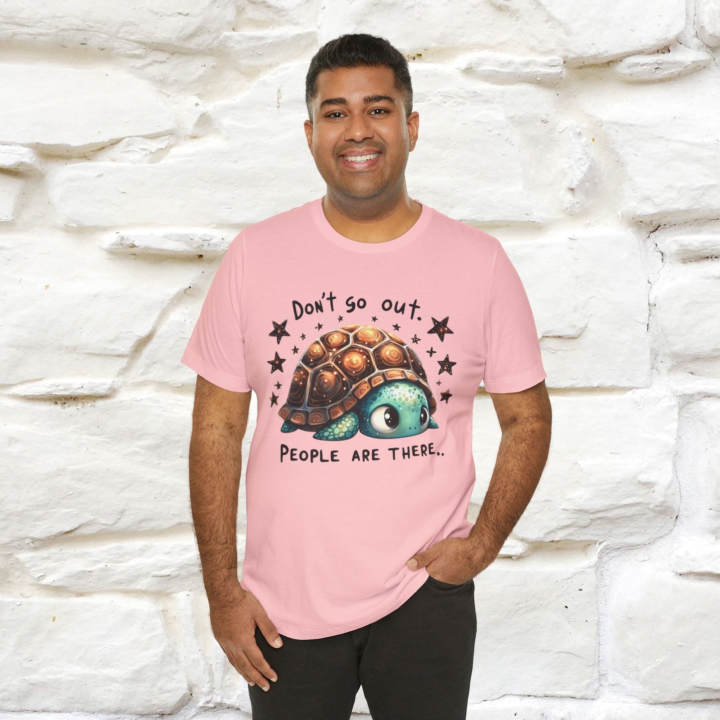 "Don't Go Out ..People Are There." |Funny T-Shirt | Nunu&Miao Studio - Nunu&Miao Studio