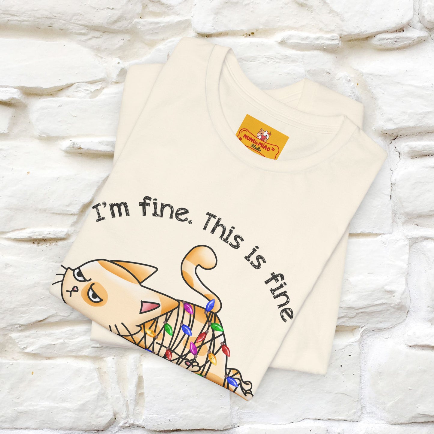 "This Is Fine" |Funny Cat T-Shirt | Nunu&Miao Studio