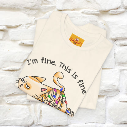 "This Is Fine" |Funny Cat T-Shirt | Nunu&Miao Studio