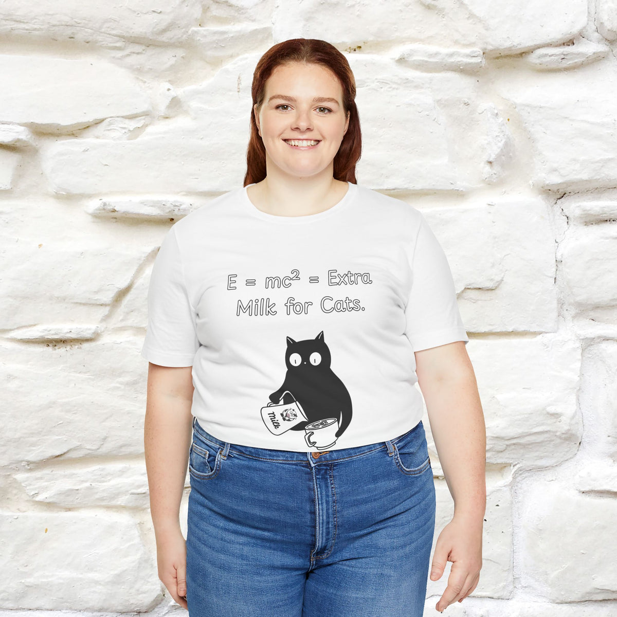 ''E = mc² = Extra Milk for Cats.''| Funny T-Shirt | Nunu&Miao Studio