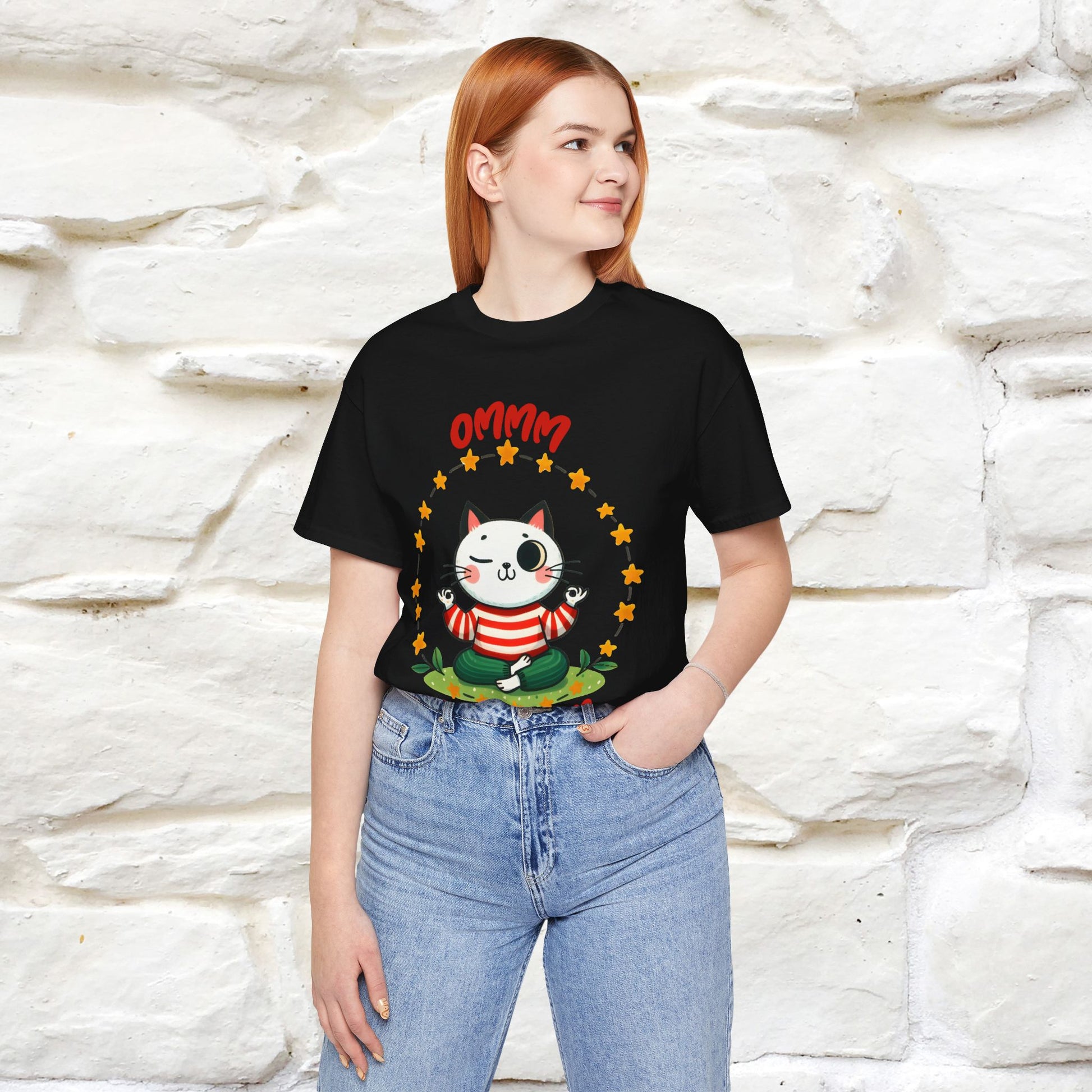 ''Ommm, Keep Calm'' Cat T-Shirt | Nunu&Miao Studio - Nunu&Miao Studio