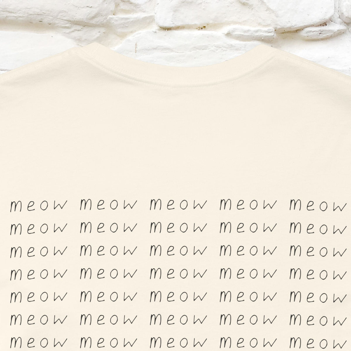 "Meow Meow Meow" Cat T-Shirt | Front & Back Design | Nunu&Miao Studio