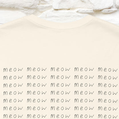 "Meow Meow Meow" Cat T-Shirt | Front & Back Design | Nunu&Miao Studio