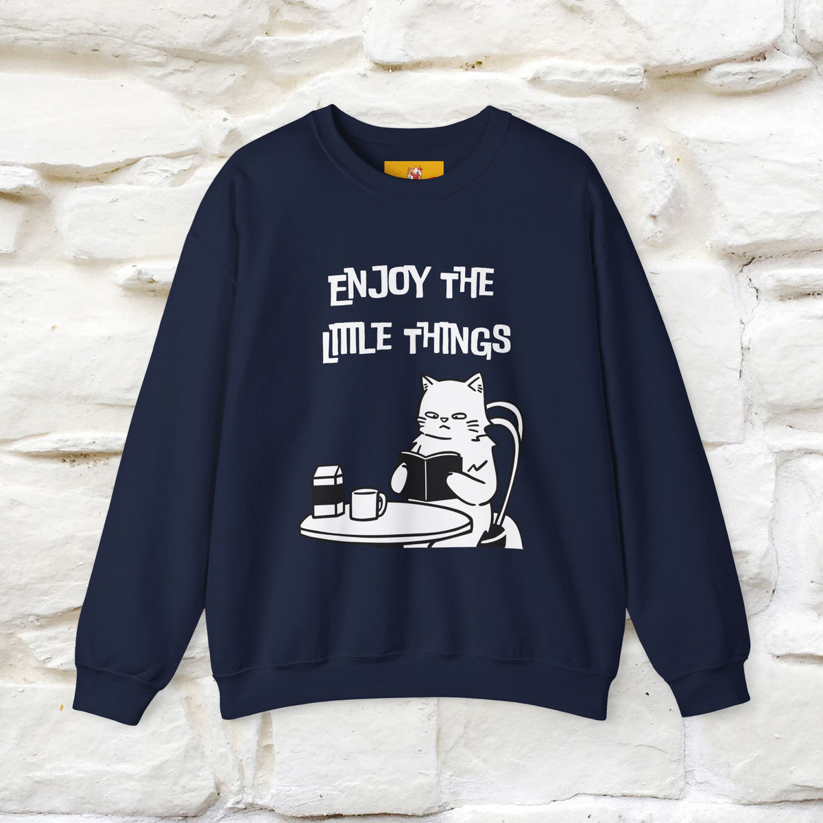 ''Enjoy the Little Things'' | Cute Cat Sweatshirt | Nunu&Miao Studio