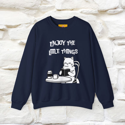 ''Enjoy the Little Things'' | Cute Cat Sweatshirt | Nunu&Miao Studio