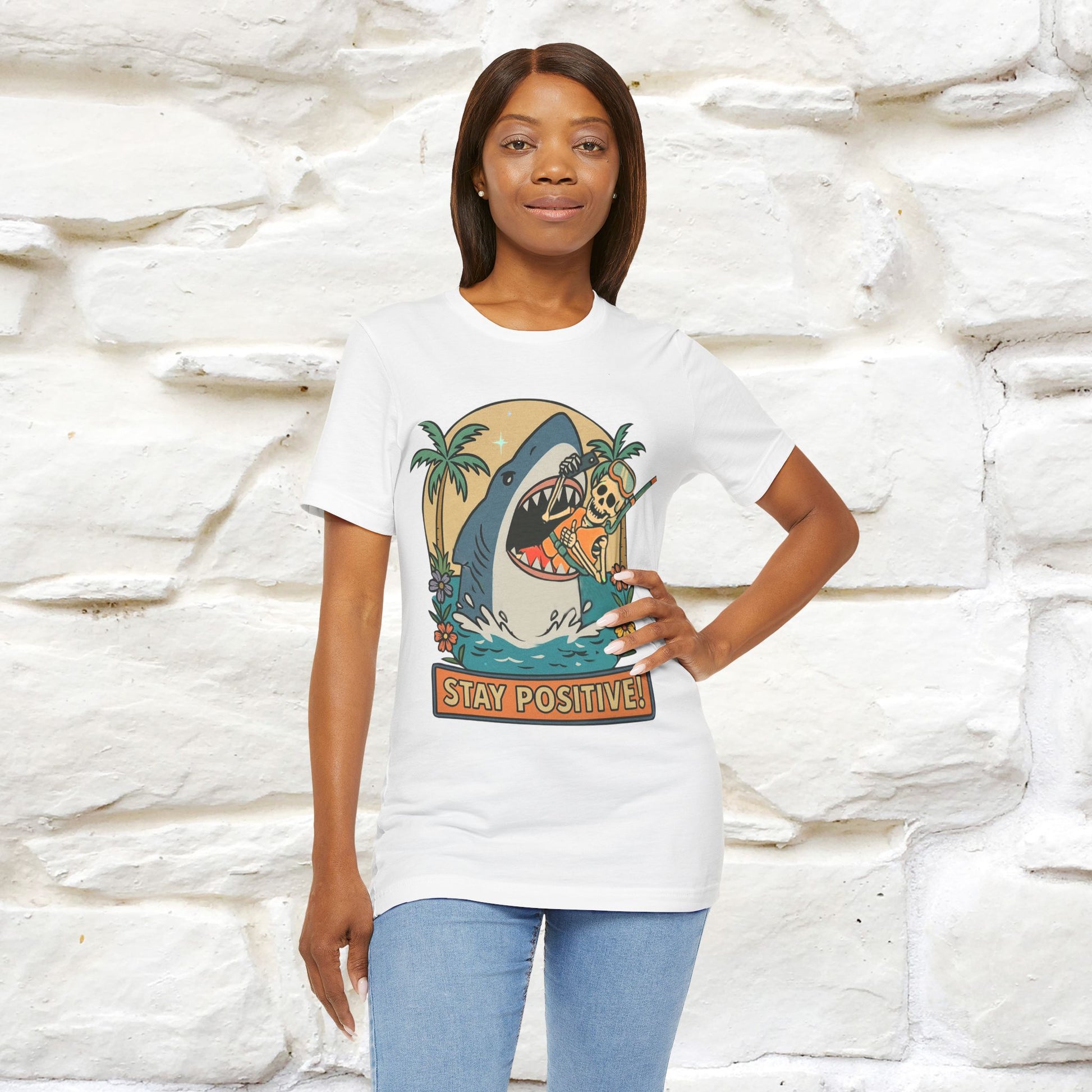 "Stay Positive" Funny T-shirt |Nunu&Miao Studio - Nunu&Miao Studio