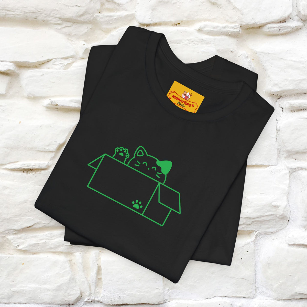 "“Happiness is free. Delivery is extra.” | Cat T-Shirt | Front & Back Design | Nunu&Miao Studio