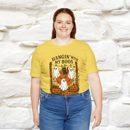 "Hanging With My Boos" Halloween Cat T-shirt |Nunu&Miao Studio - Nunu&Miao Studio