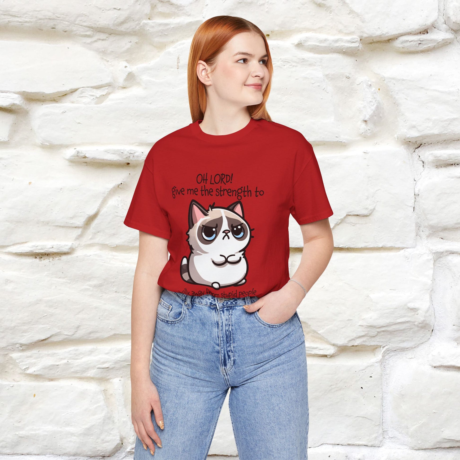 ''Oh Lord! Give Me Strength to ...'' Cat T-Shirt |  | Nunu&Miao Studio - Nunu&Miao Studio