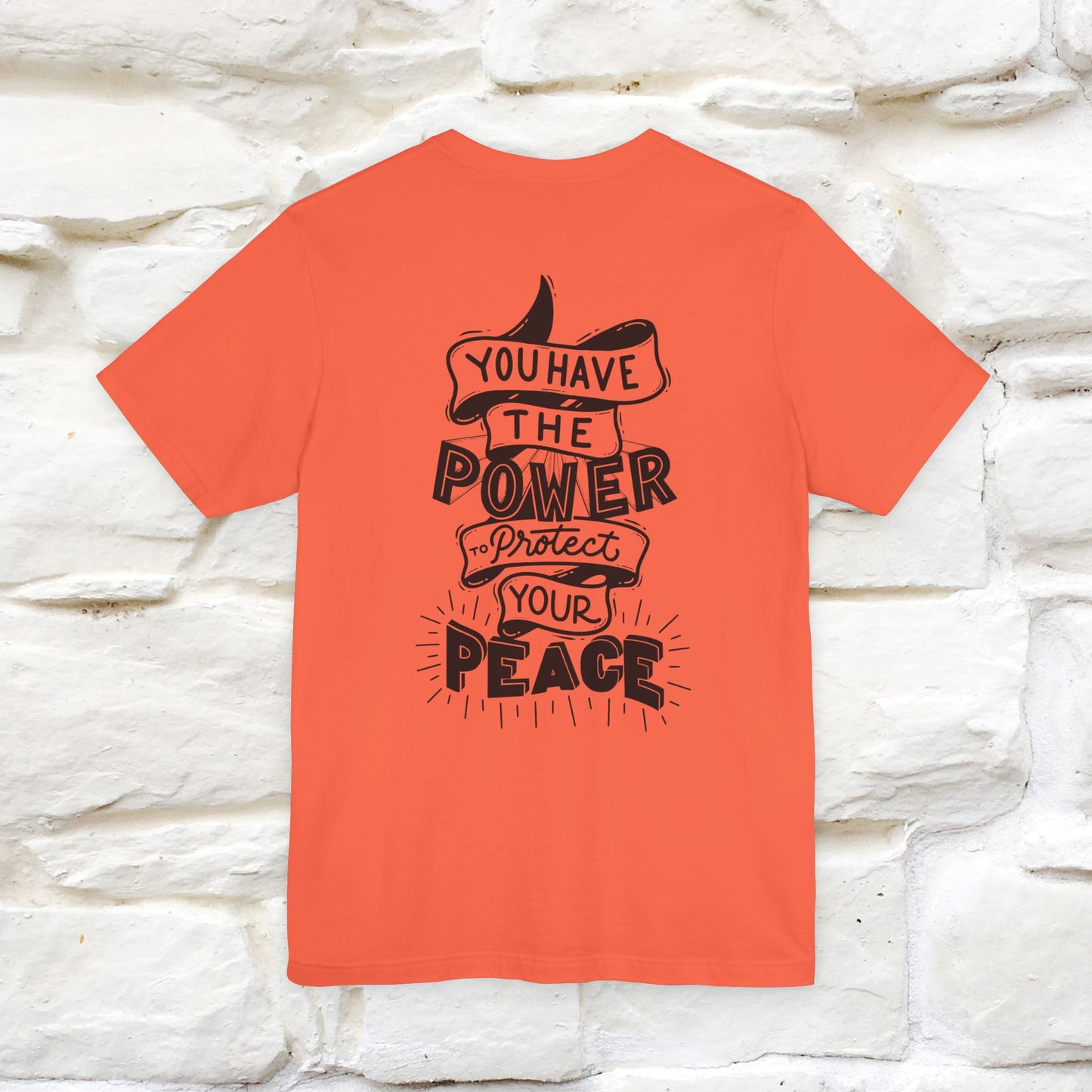 "You Have the Power to Protect Your Peace" Cat T-Shirt| Front & Back Design | Nunu&Miao Studio - Nunu&Miao Studio