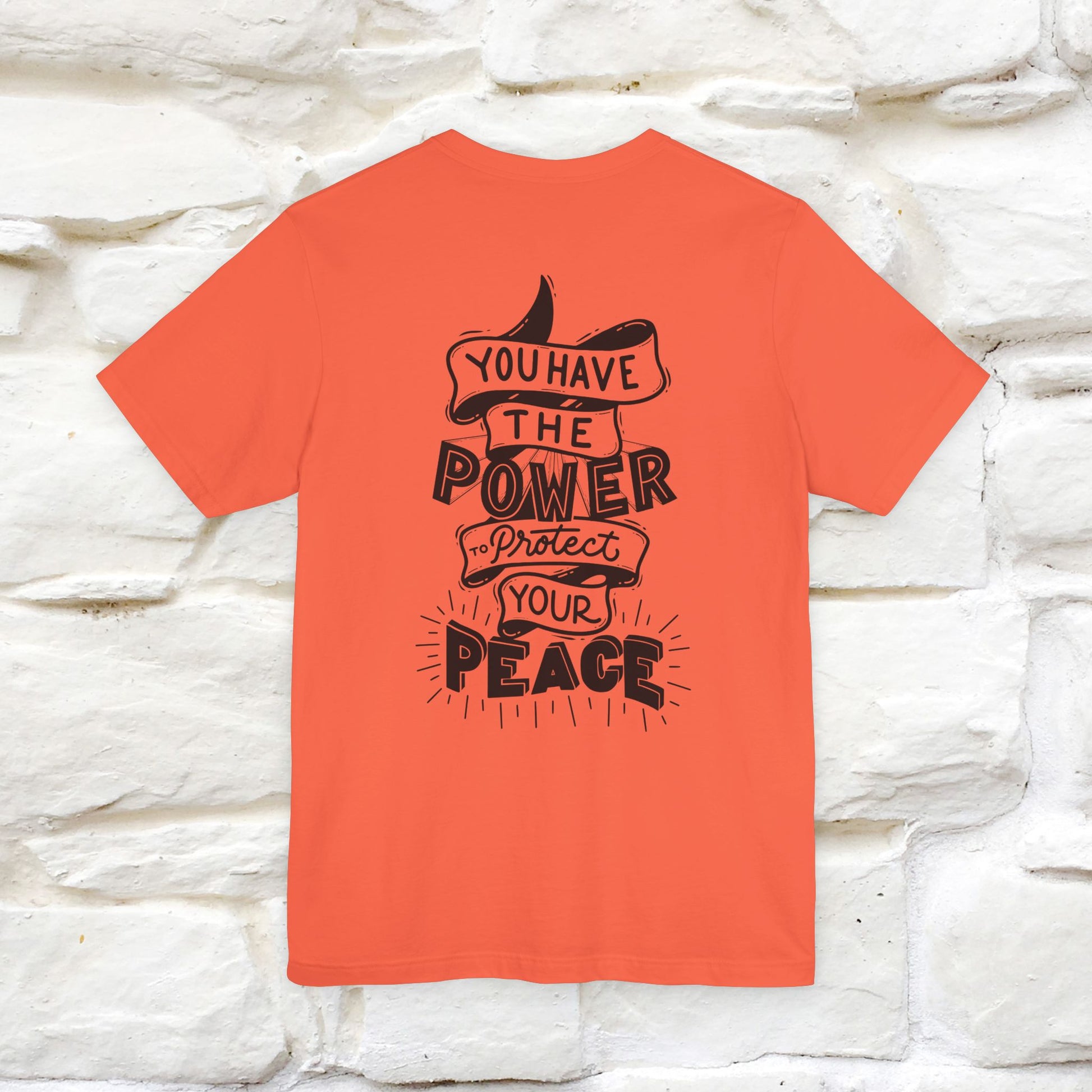 "You Have the Power to Protect Your Peace" Cat T-Shirt| Front & Back Design | Nunu&Miao Studio - Nunu&Miao Studio
