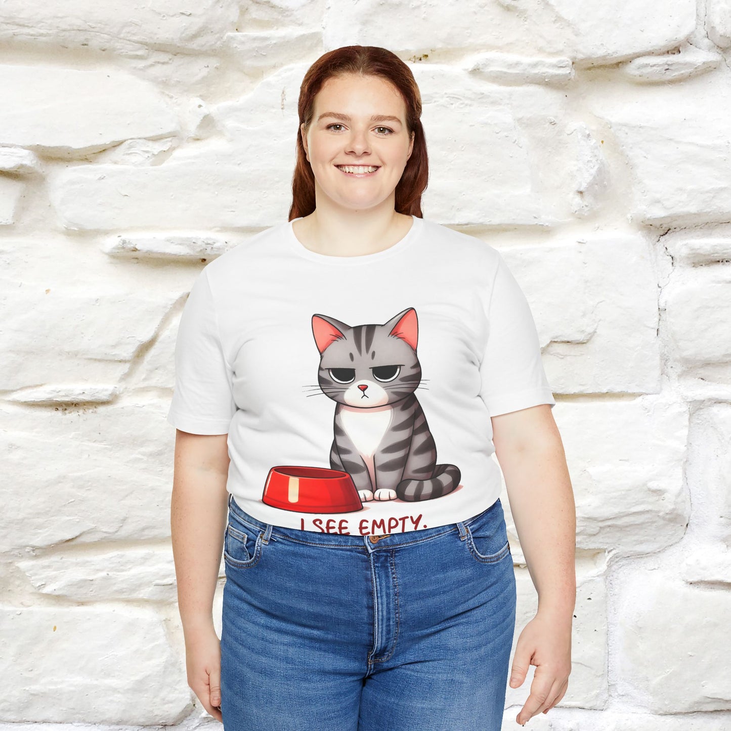 "I See Empty. What Do You See"  | Cat T-Shirt | Nunu&Miao Studio - Nunu&Miao Studio