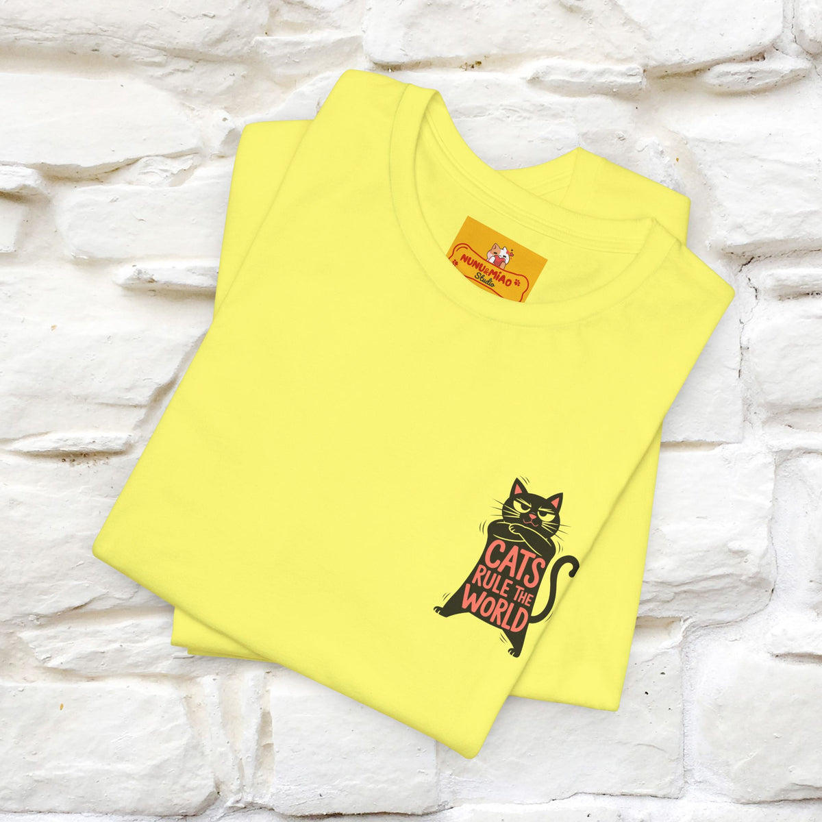 “Cats Rule The World” |Cat T-Shirt | Front & Back Design | Nunu&Miao Studio