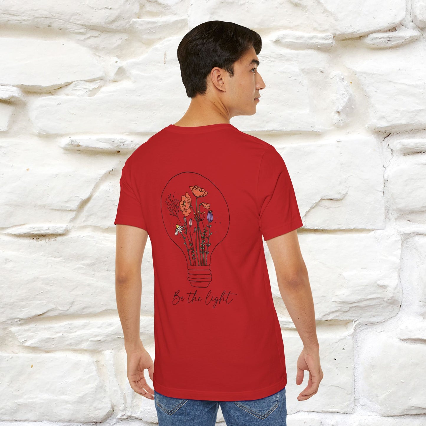 "Be The Light" Cat T-Shirt | Front & Back Design | Nunu&Miao Studio - Nunu&Miao Studio