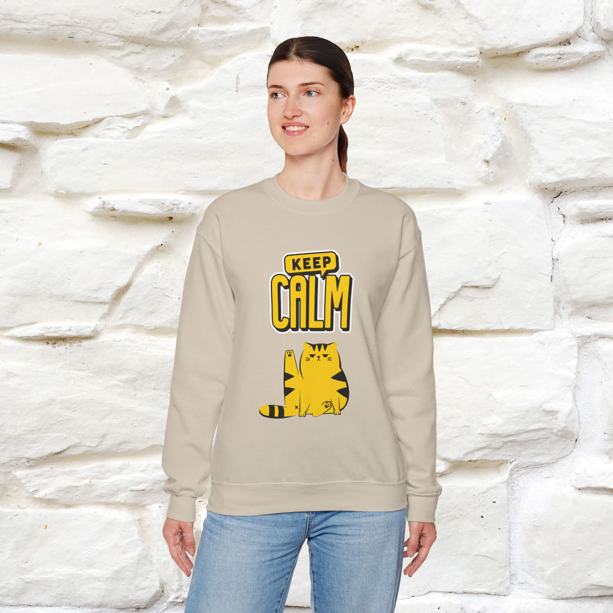 "Keep Calm'' |Cat Sweatshirt | Nunu&Miao Studio