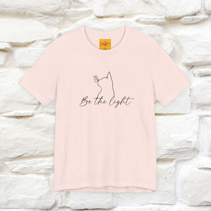 "Be The Light" Cat T-Shirt | Front & Back Design | Nunu&Miao Studio - Nunu&Miao Studio