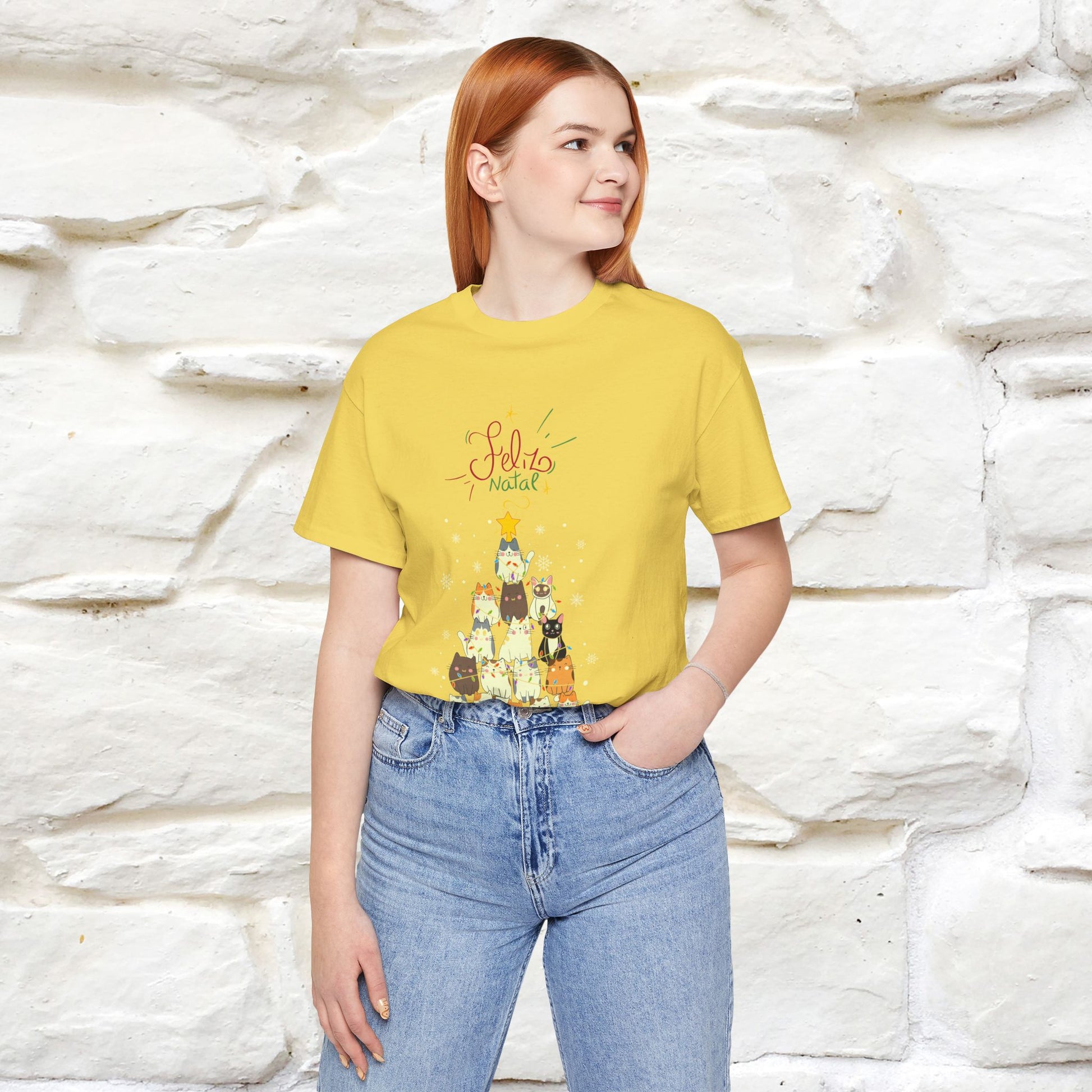 "Feliz Natal" Cat T-shirt|Nunu&Miao Studio - Nunu&Miao Studio