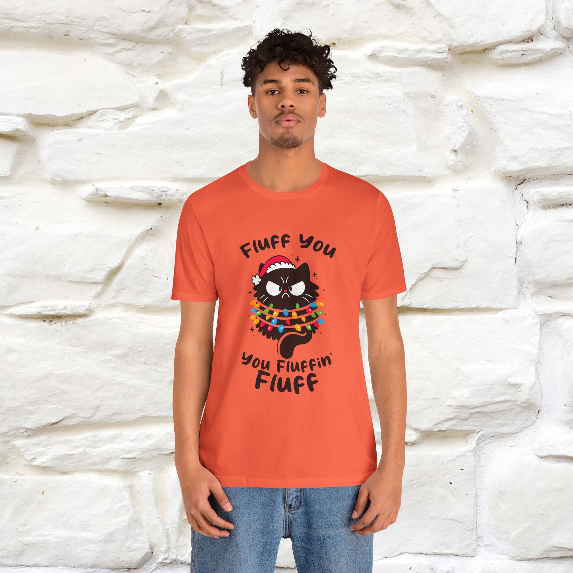 ''Fluff You, You Fluffin Fluff'' | Cattitude Cat Christmas Tee | Nunu&Miao Studio - Nunu&Miao Studio