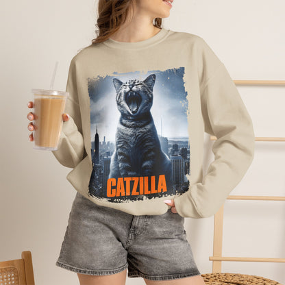 "Catzilla'' |Cat Sweatshirt | Nunu&Miao Studio